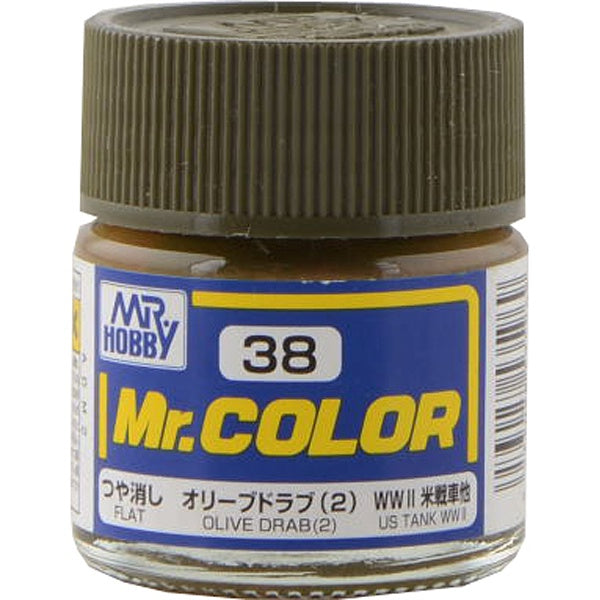 Mr Color 38 - Olive Drab 2 (Flat/Tank) C38