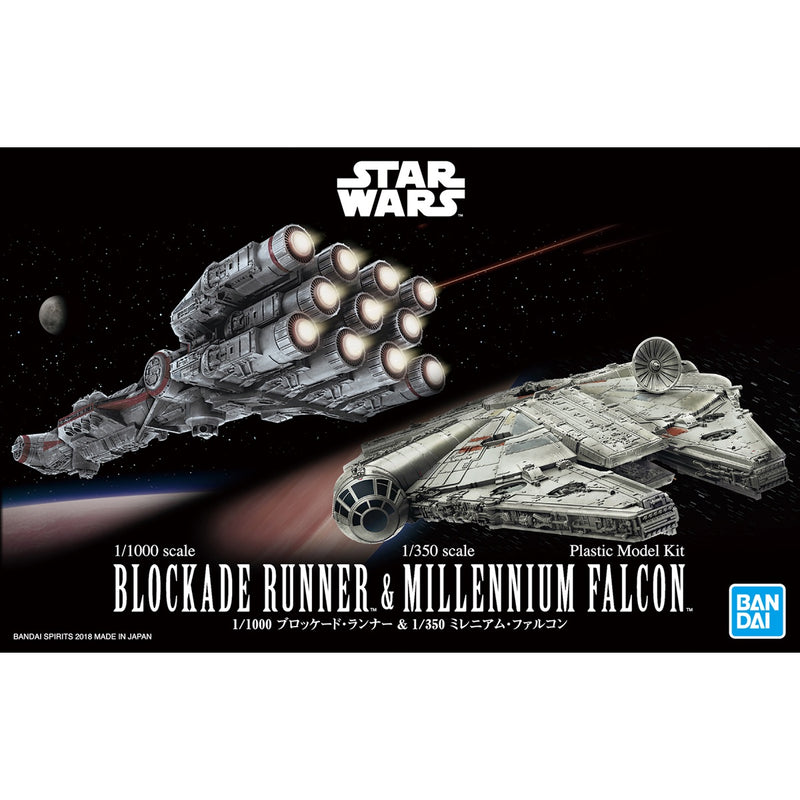 SW - Blockade Runner 1/1000 & Millennium Falcon 1/350