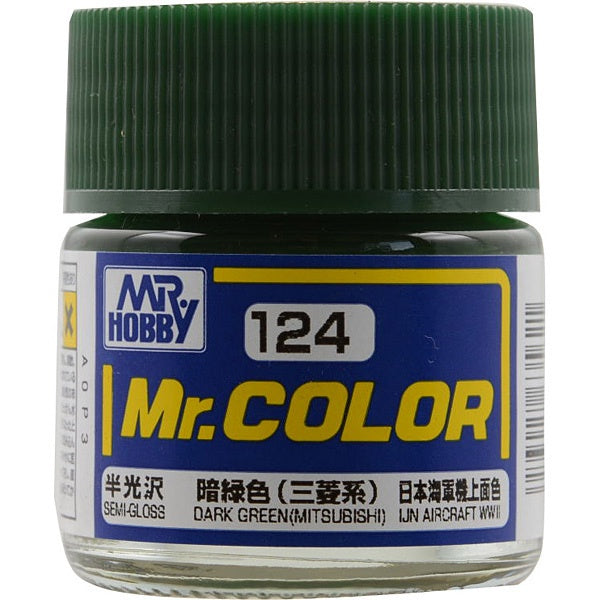 Mr Color 124 - Dark Green (Mitsubishi) (Semi-Gloss/Aircraft) C124