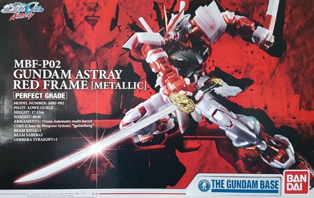 PG MBF-P02 Gundam Astray Red Frame Metallic Gundam Base Limited