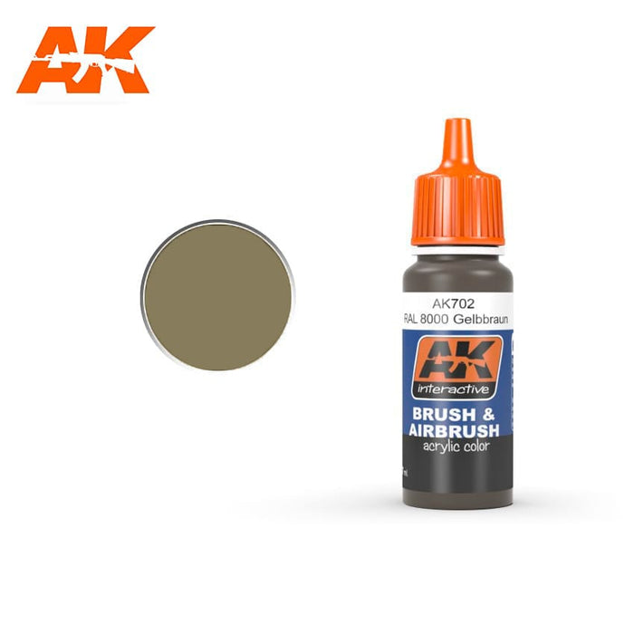 CLEARANCE *  AFV AK702 RAL 8000 Gelbbraun 17ml